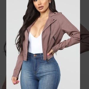 Mauve biker jacket